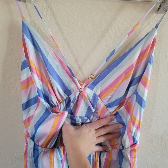 Show Me Your Mumu, Bisou Mini Dress Striped Multi-Color, Size X-Large - NWT - Picture 6 of 10